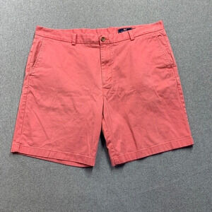 Vineyard Vines Shorts Mens 40 Pink Breaker 9 Inch Chino Logo Pockets Casual Golf